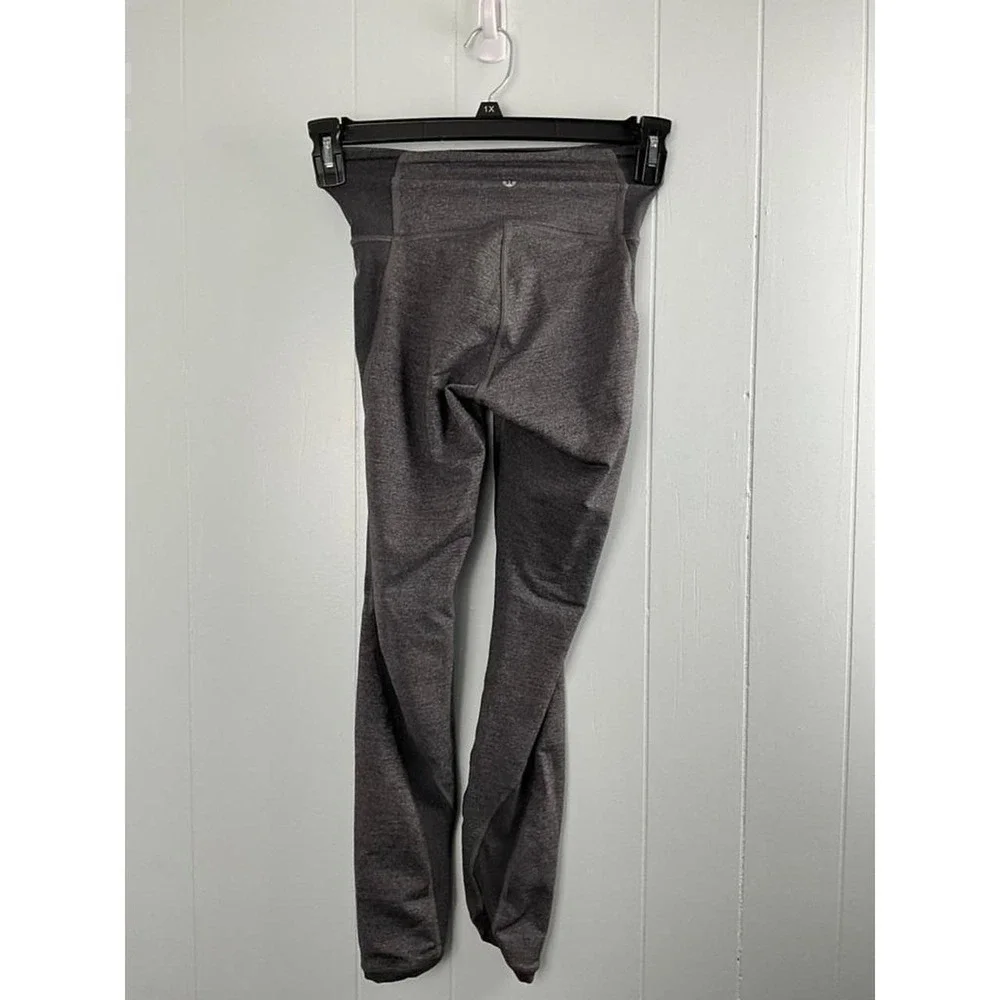 Lululemon Size 2 Heathered Black Charcoal Gray High Rise Full Length Leggings